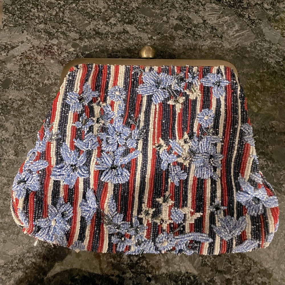Anthropologie beaded clutch/ crossbody bag